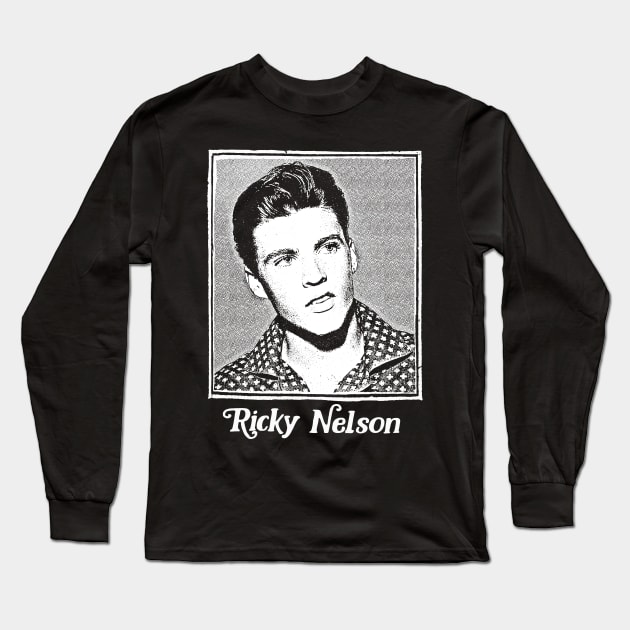 Ricky Nelson // 50s Retro Rock & Roll Aesthetic Long Sleeve T-Shirt by DankFutura